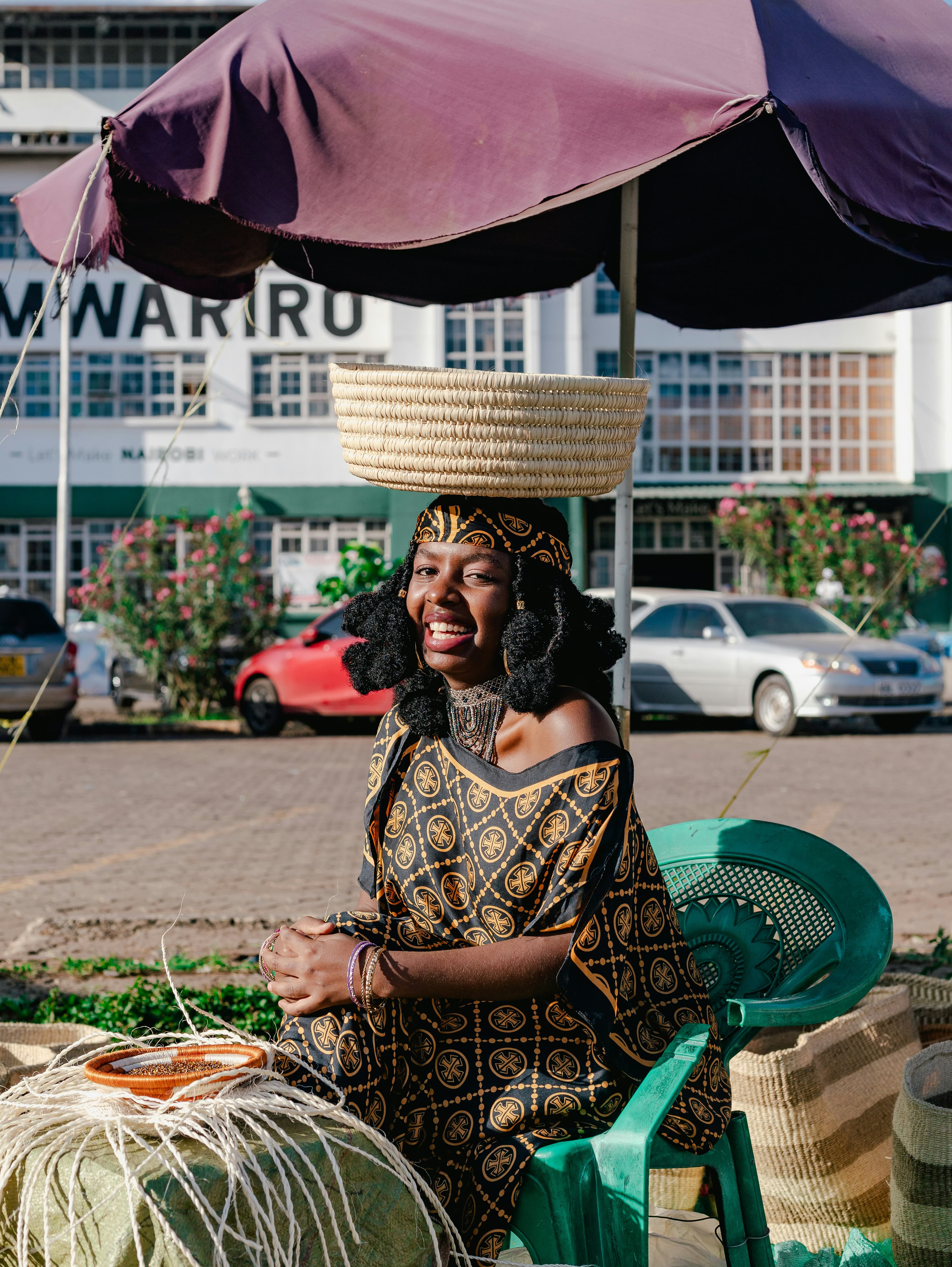 Kenyan market vendor